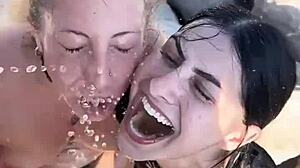 Holidays in barcelona with kaitlyn katsaros choking and spitting