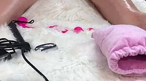 Oiled Massage Leads To Intense Dildo Fucking