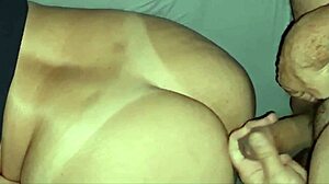 my wife sleeping, but i get to cum on her big ass