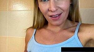 Claudia's Playful Bathroom Selfie!