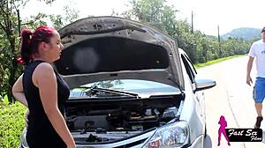 Rikardo Fantasma Fucks Mary Redqueen's Ass Hard On The Road