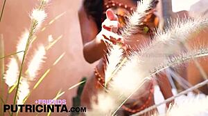 Horny Asian babe Putri Cinta flaunts her huge brown tits and ass 😍