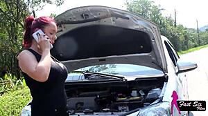 Rikardo Fantasma Fucks Mary Redqueen's Ass Hard On The Road