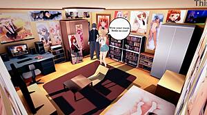 Watch Marin go crazy over this ugly guy's huge cock in a blowbang!