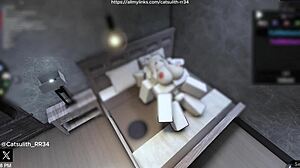 quietly bending her over for doggystyle on the bed