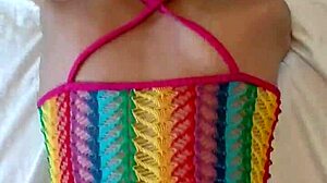 candie cross bends over for homemade doggystyle pov with natural tits