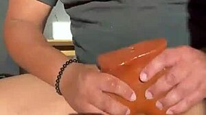 is that throbbing 9 inch dick stroking the toy to orgasm?