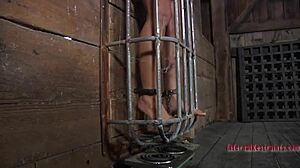 Brunette Slave Rides Sex-Toy In BDSM Session