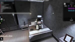 quietly bending her over for doggystyle on the bed