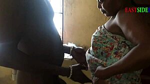 MILF Masturbates Shaved Pussy Before Big Black Cock Sex In Kitchen