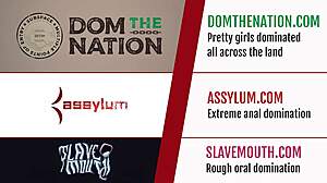 Bound BDSM Anal Beauty Bent Over in Rough Group Assfucking