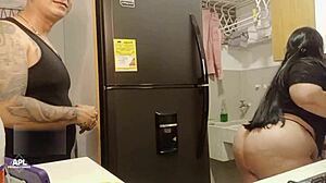 I Fuck My Stepbrother's Wife In The Kitchen!