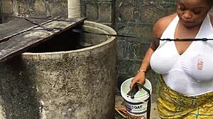 Her big natural tits drive me crazy, he moans