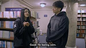 Petite Teen Meets Old Man at Library for Rough Missionary Cum on Tits