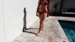 Big ass black guy fucks redhead in shower with doggystyle and facial