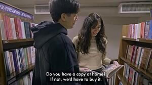 Petite Teen Meets Old Man at Library for Rough Missionary Cum on Tits