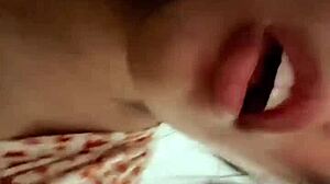 latina teen gets doggystyle at home while watching tiktok