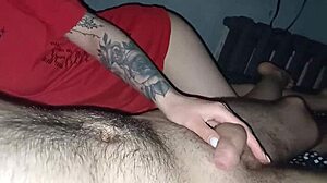 Jerking off a random guy's cock in a roadside motel room. 😏