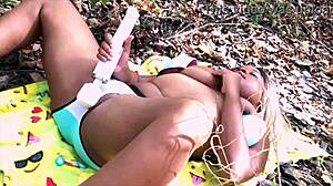 Ebony Teen Masturbates Wet Pussy In The Middle Of Nowhere