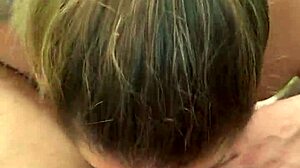 Blonde Amateur Sucks Dick Outdoors With Cum