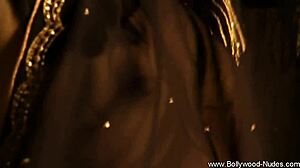 Beautiful nude bollywood chick undresses in erotic striptease