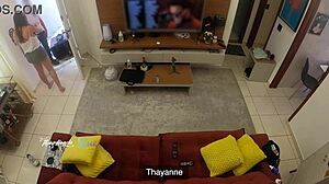 Hot Wife Thay Ksada Recognized by Delivery Man, Lets Him Suck Her on Living Room Sofa - English Subtitles - Teaser