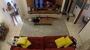 Hot Wife Thay Ksada Recognized by Delivery Man, Lets Him Suck Her on Living Room Sofa - English Subtitles - Teaser