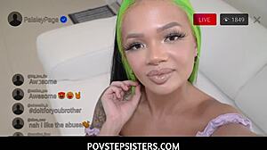 stepbro watches stepsister finger herself in pov 😏