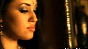 Beautiful nude bollywood chick undresses in erotic striptease