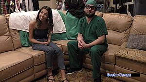 Dr. Tampa examines petite Aria Nicole in first gyno visit