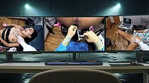 Dr. Tampa examines petite Aria Nicole in first gyno visit