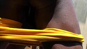 Dirty Bitch Gets Intensely Fucked While Doing Laundry Outside The Compound