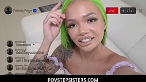 stepbro watches stepsister finger herself in pov 😏