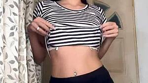 Watch This Latina Rip Her Clothes Off In A Hot Striptease Leak!