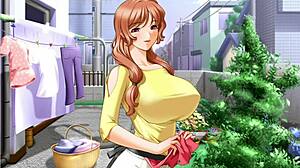 i'm playing ane to boin english part 8, and the asian girl's big tits are bouncing as she moans during sex.