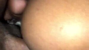 Amateur Ebony Teen Feels Intense Drilling in Her Pussy
