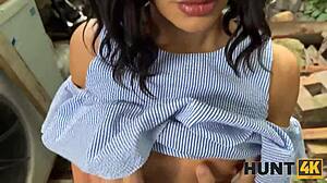 Hot brunette pov sex caught by family