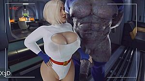 Darkdseid Breeds Power Girl With Big Cock