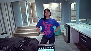 my stepsister tries bdsm mode, bent over for anal