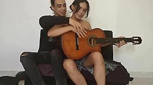 My Stepsister Wants Me To Masturbate Her While I Play Guitar!