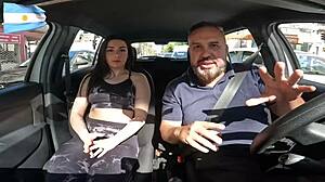 Almendra Gala Rides Bareback on Street