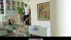 Tiny Asian Beauty Mina Luxx Plays With Boyfriend After Hide And Seek Game