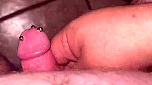 Solo BDSM Man Reveals Small Pierced Cock with Intense Cumshot