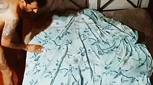 Wife Fucks Lover Beside Husband In Crazy Anal Session