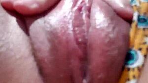 Close Up of Wet Solo Masturbation, Rubbing Clit and Cumming Hard