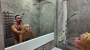 Asian hottie with natural tits fucked hard in ass by bodybuilder