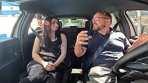 Almendra Gala Rides Bareback on Street