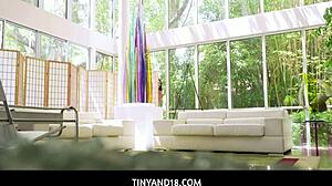 Tiny Asian Beauty Mina Luxx Plays With Boyfriend After Hide And Seek Game