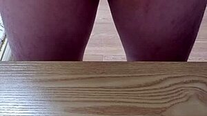 Inserting silicone toy into dick and pounding with massager