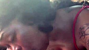 Enjoying A Sloppy Treat By The Lake